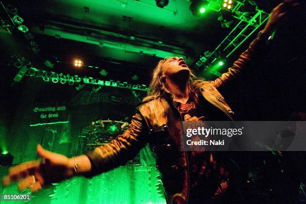 Photo of HELLOWEEN and Andi DERIS, Andi Deris performing on stage