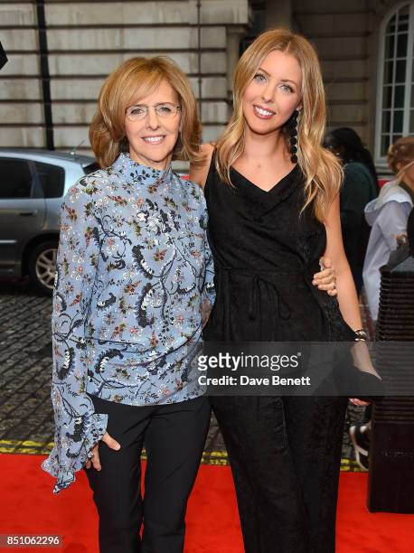 Nancy Myers and Hallie Myers-Shyer attend a special screening of "Home Again" at The Washington Mayfair Hotel on September 21, 2017 in London,...