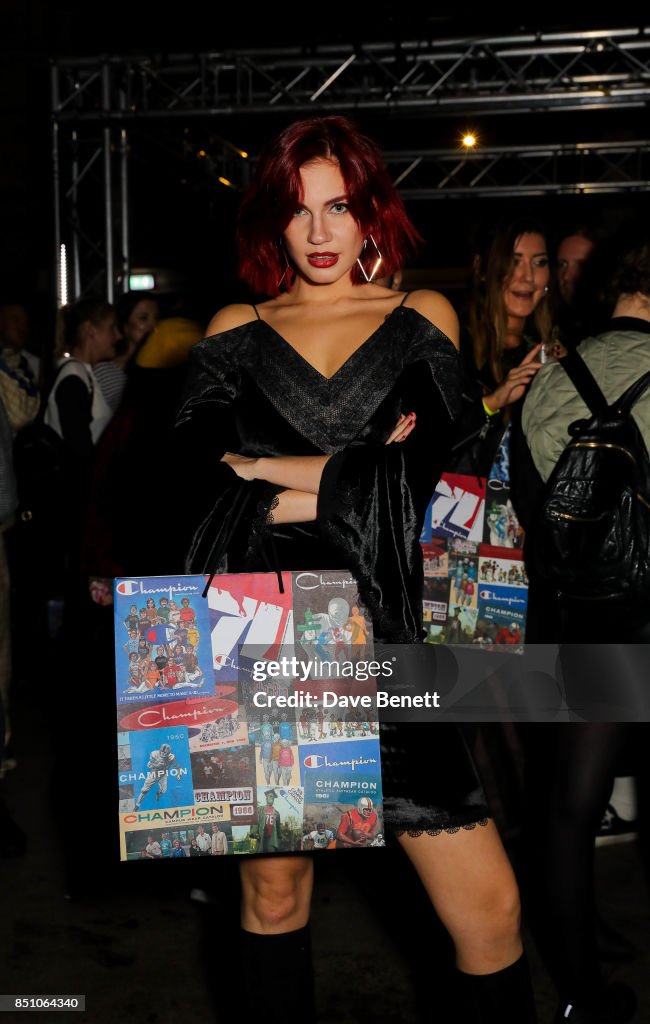 Nikita Andrianova attends the Champion London flagship store launch