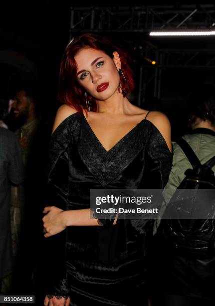 Nikita Andrianova attends the Champion London flagship store launch after party at The Welsh Chapel on September 21, 2017 in London, England.