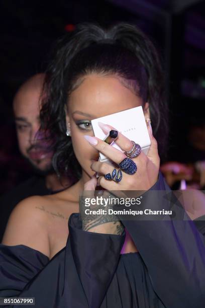 Rihanna attends the Fenty Beauty by Rihanna Paris launch party hosted by Sephora at Jardin des Tuileries on September 21, 2017 in Paris, France.