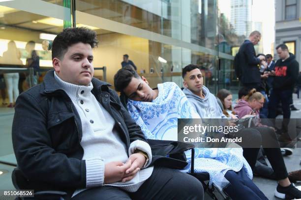 Crowds wait in anticipation for the release of the iPhone 8 and 8 Plus at Apple Store on September 22, 2017 in Sydney, Australia. Apple's latest...