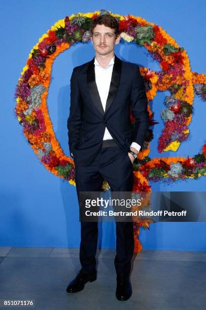 Actor Niels Schneider attends the Opening Season Gala - Ballet of Opera National de Paris - Held at Opera Garnier on September 21, 2017 in Paris,...