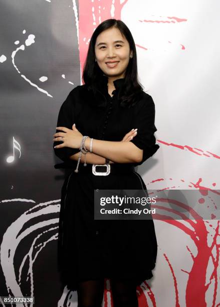 Ivy Zhong poses for a photo after Jonathan Lee and Ivy Zhong announce a new musical, "Road to Heaven: The Jonathan Lee Musical" from China Broadway...