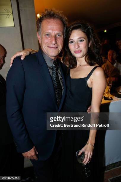 Charles Berling and his companion attend the Opening Season Gala - Ballet of Opera National de Paris - Held at Opera Garnier on September 21, 2017 in...