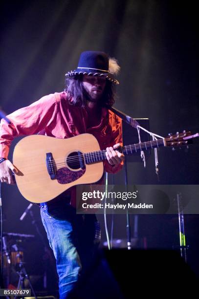 Photo of TUNNG and Mike LINDSAY, Mike Lindsay performing on stage as part of the Meltdown Festival