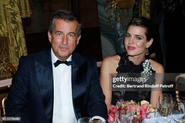 Co-President of the Opening Gala Cyril Karaoglan and Charlotte Casiraghi attend the Opening Season Gala - Ballet of Opera National de Paris - Held at...