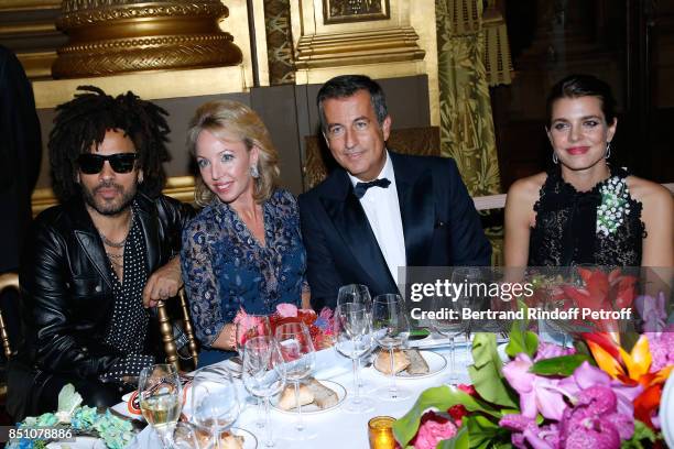 Lenny Kravitz, Duchess of Castro, Camilla de Bourbon des Deux-Siciles, Co-President of the Opening Gala Cyril Karaoglan and Charlotte Casiraghi...