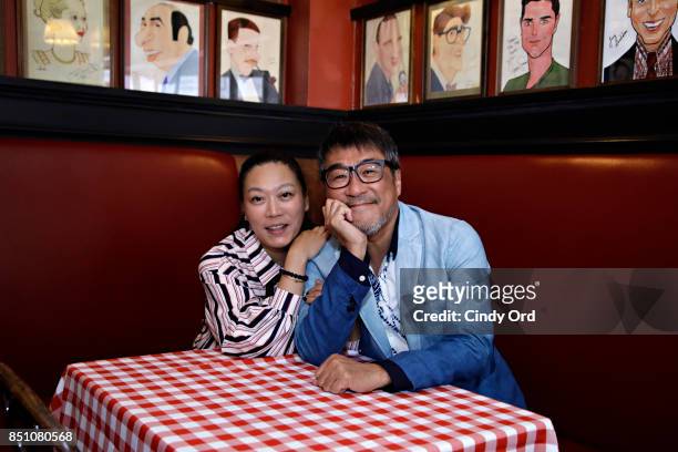 Jonathan Lee and LV Ming Coco pose for a photo after announcing new musical "Road to Heaven: The Jonathan Lee Musical" from China Broadway...