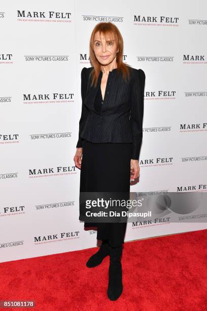 Tina Louise attends the "Mark Felt: The Man Who Brought Down the White House" New York premiere at The Whitby Hotel on September 21, 2017 in New York...