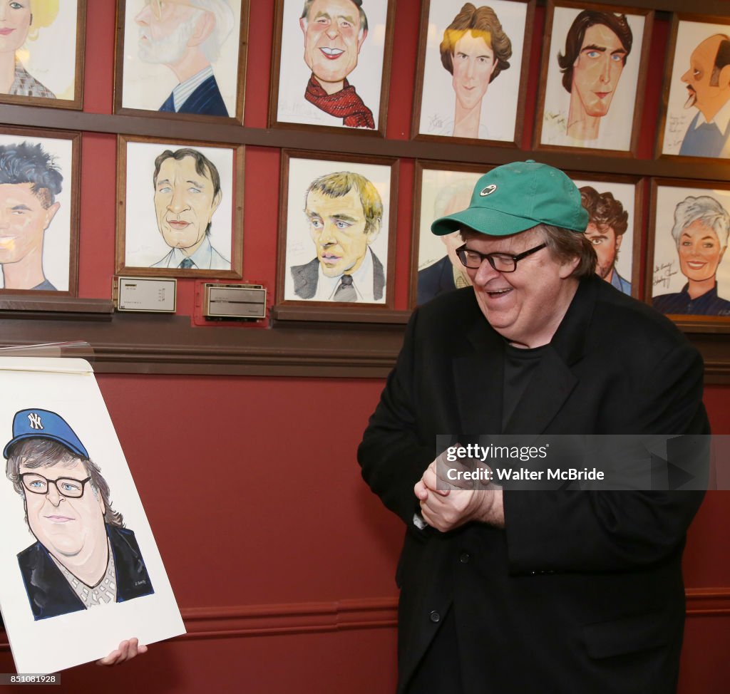 Michael Moore And Michael Mayer Join Wall At Sardi's