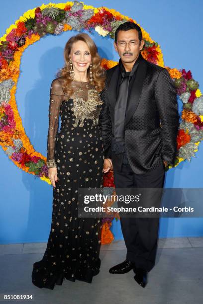 Marisa Berenson and Haider Ackermann attend the Opening Season Gala at Opera Garnier on September 21, 2017 in Paris, France.