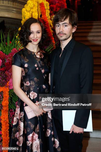 Dancer of Opera de Paris, Juliette Hilaire and her companion Baptiste Debraux the Opening Season Gala - Ballet of Opera National de Paris - Held at...