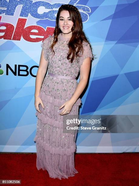 Mandy Harvey arrives at the NBC's "America's Got Talent" Season 12 Finale Week at Dolby Theatre on September 19, 2017 in Hollywood, California.