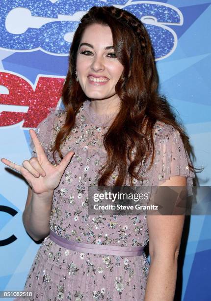 Mandy Harvey arrives at the NBC's "America's Got Talent" Season 12 Finale Week at Dolby Theatre on September 19, 2017 in Hollywood, California.