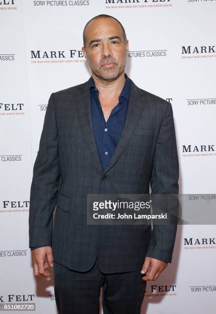 Director, Peter Landesman attends "Mark Felt The Man Who Brought Down The White House" New York premiere at the Whitby Hotel on September 21, 2017 in...