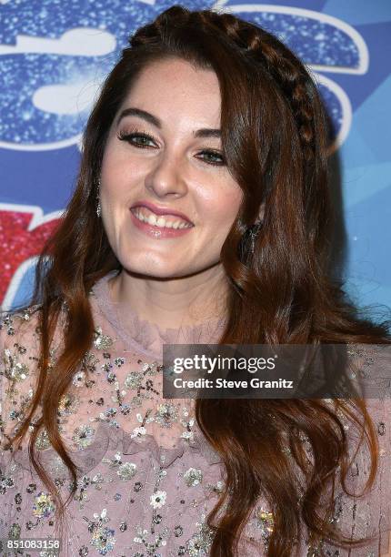 Mandy Harvey arrives at the NBC's "America's Got Talent" Season 12 Finale Week at Dolby Theatre on September 19, 2017 in Hollywood, California.