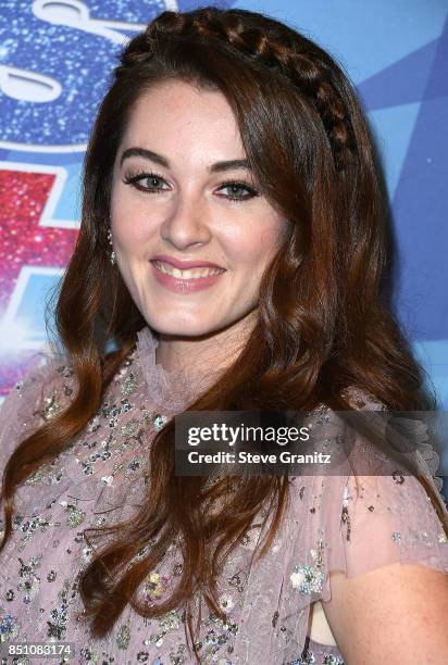 Mandy Harvey arrives at the NBC's "America's Got Talent" Season 12 Finale Week at Dolby Theatre on September 19, 2017 in Hollywood, California.