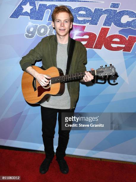 Chase Goehring arrives at the NBC's "America's Got Talent" Season 12 Finale Week at Dolby Theatre on September 19, 2017 in Hollywood, California.