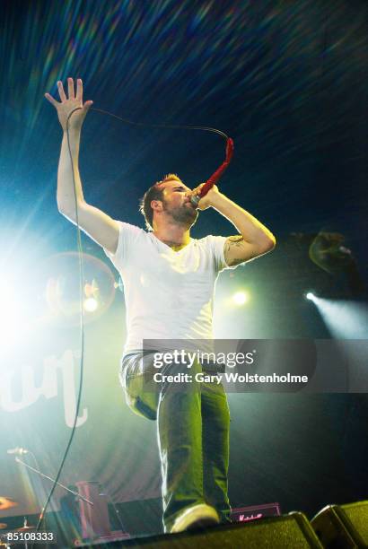 Photo of AUGUST BURNS RED and Jake LUHRS, Jake Luhrs performing on stage