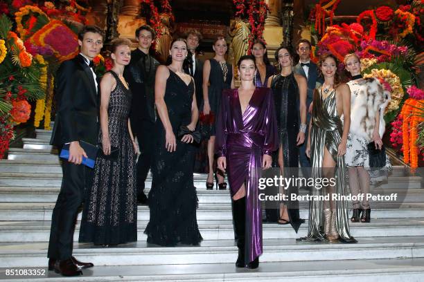 Paris National Opera dance director Aurelie Dupont with Star Dancers Hugo Marchand; Marie-Agnes Gillot, Amandine Albisson, Dorothee Gilbert, Marc...