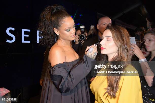 Rihanna attends the Fenty Beauty By Rihanna Paris Launch Party hosted by Sephora at Jardin des Tuileries on September 21, 2017 in Paris, France.