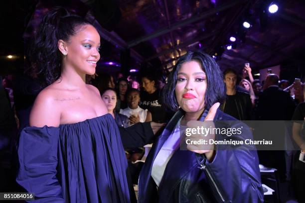 Rihanna attends the Fenty Beauty By Rihanna Paris Launch Party hosted by Sephora at Jardin des Tuileries on September 21, 2017 in Paris, France.