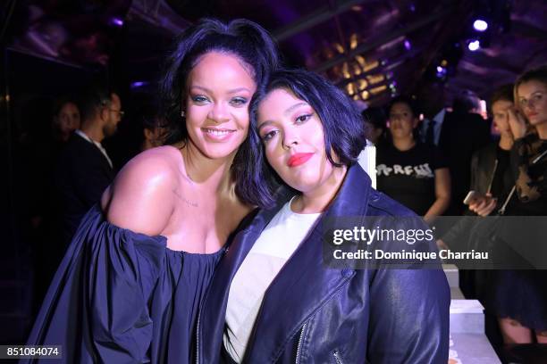 Rihanna attends the Fenty Beauty By Rihanna Paris Launch Party hosted by Sephora at Jardin des Tuileries on September 21, 2017 in Paris, France.