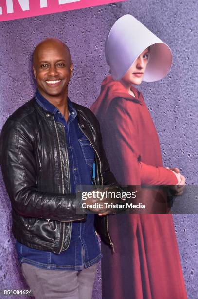 Yared Dibaba attends the TV series start of 'The Handmaid's Tale - Der Report der Magd' at Astor Film Lounge on September 21, 2017 in Berlin, Germany.