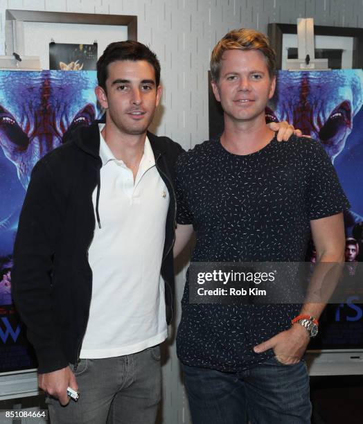 Clay Floren and Andrew Elmets attend the premiere of "Welcome To Willits" at IFC Center on September 21, 2017 in New York City.