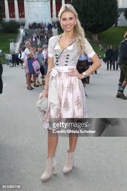 Scarlett Gartmann, girlfriend of Marco Reus at the "Madlwiesn" event during the Oktoberfest at Theresienwiese on September 21, 2017 in Munich,...