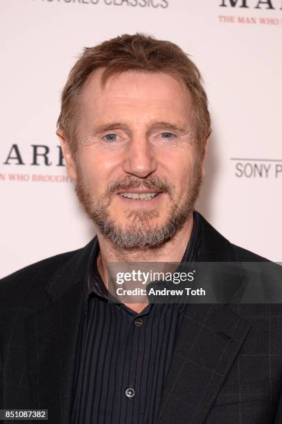 Liam Neeson attends "Mark Felt The Man Who Brought Down The White House" New York premiere at the Whitby Hotel on September 21, 2017 in New York City.