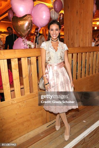 Nadine Menz at the "Madlwiesn" event during the Oktoberfest at Theresienwiese on September 21, 2017 in Munich, Germany.