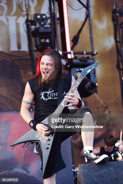 Photo of BULLET FOR MY VALENTINE and Michael PAGET, Michael Paget performing on stage