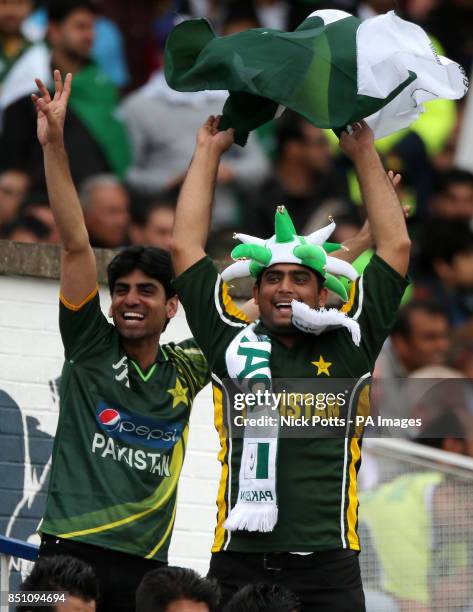 Pakistan fans watch game during the ICC Champions Trophy match at Edgbaston, Birmingham.