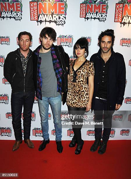 Juanita Stein of the Howling Bells arrives at the Shockwaves NME Awards 2009, at the O2 Brixton Academy on February 25, 2009 in London, England.