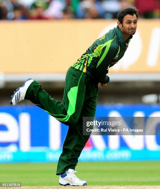 Pakistan's Shoaib Malik during the ICC Champions Trophy match at Edgbaston, Birmingham.