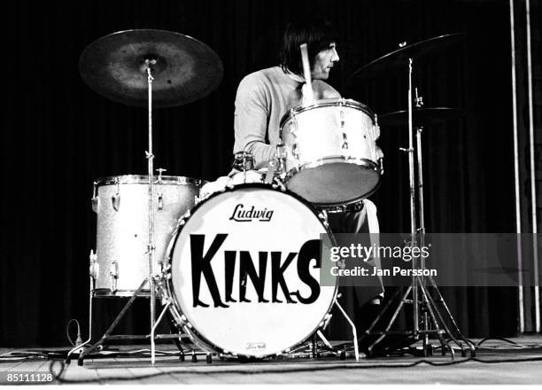 Photo of KINKS and Mick AVORY; Drummer Mick Avory performing on stage at the Tivoli Gardens