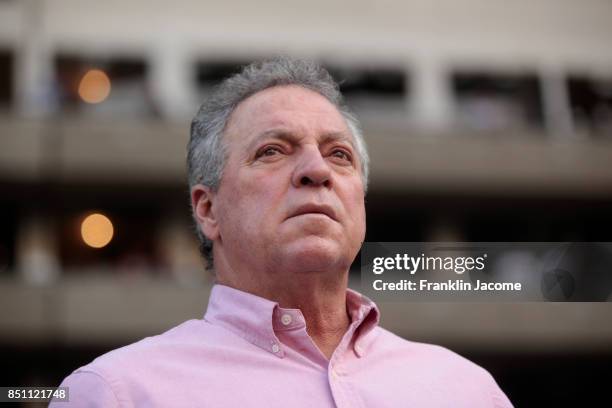 Abel Braga, coach of Fluminense looks on during a second leg match between LDU Quito and Fluminense as part of round of 16 of Copa CONMEBOL...