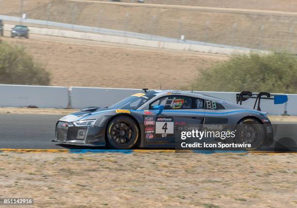 Pierre Kaffer , Magnus Racing heads into the straight from turn 8 in the Audi RS 8 LMS during the World Challenge GT Race at the Verizon Indycar...