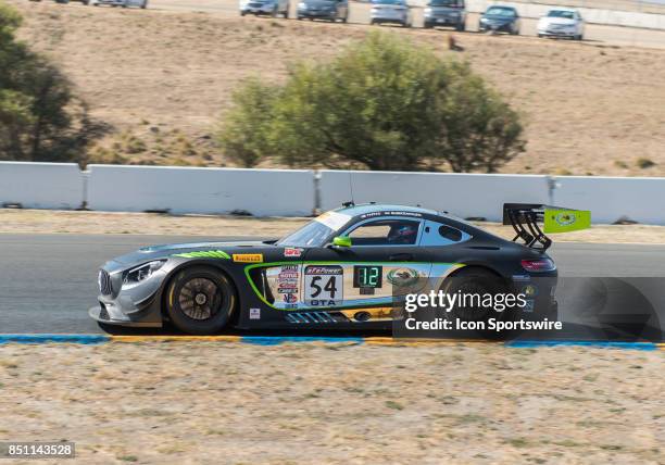 Tim Pappas , Black Swan Racing heads out of turn 8 in the Mercedes AMG GT-3 during the World Challenge GT Race at the Verizon Indycar Series, GoPro...