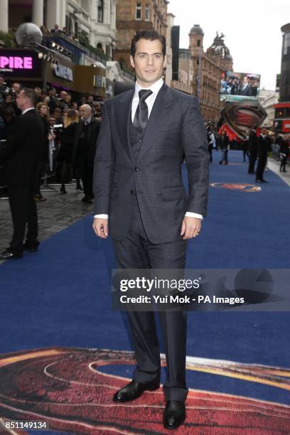 Henry Cavill arriving for the European premiere of Man of Steel at the Odeon Leicester Square, London