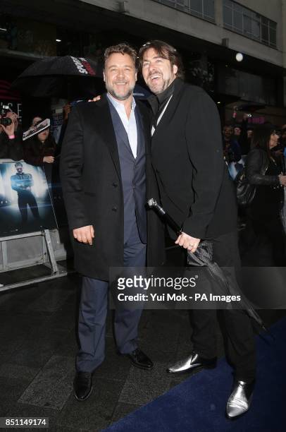Russell Crowe and Jonathan Ross arriving for the European premiere of Man of Steel at the Odeon Leicester Square, London