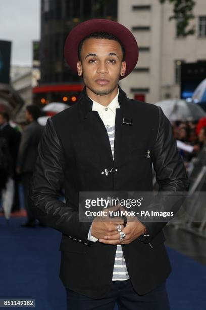 Aston Merrygold arriving for the European premiere of Man of Steel at the Odeon Leicester Square, London