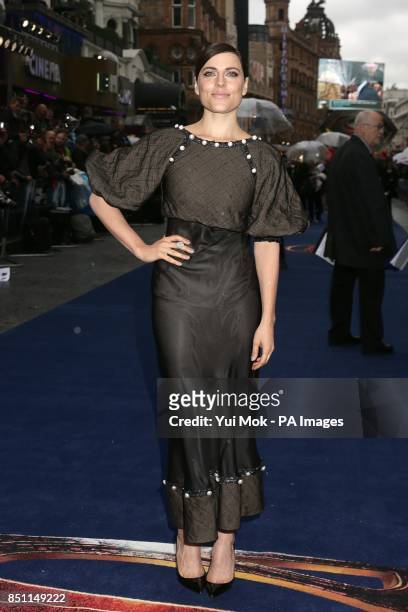 Antje Traue arriving for the European premiere of Man of Steel at the Odeon Leicester Square, London