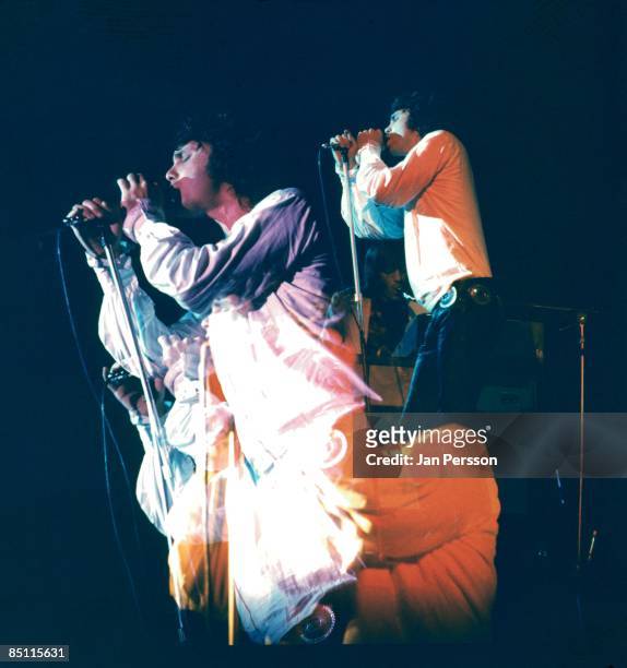 Photo of Jim MORRISON and DOORS; Jim Morrison performing live onstage
