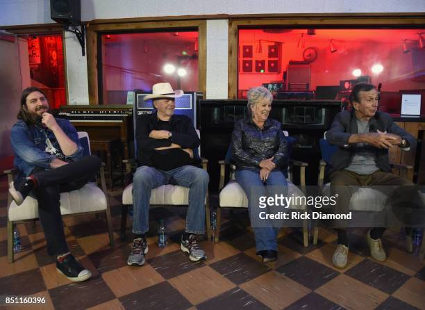Producer Dave Cobb, Singer/Songwriter Bobby Bare, Singer/Songwriter Connie Smith and Pedal Steel Guitar Player Lloyd Green attend Country Music Hall...