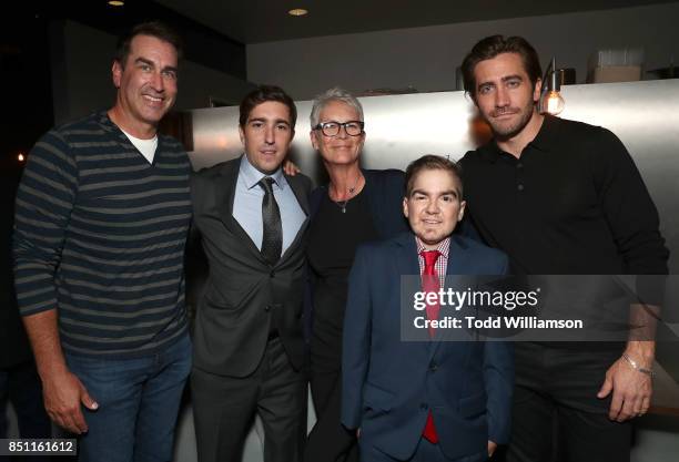 Rob Riggle, Jeff Bauman, Jamie Lee Curtis, Guest and Jake Gyllenhaal attend WME'S special Los Angeles screening of Lionsgate/Roadside Attractions'...