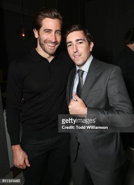 Jake Gyllenhaal and Jeff Bauman attend WME'S special Los Angeles screening of Lionsgate/Roadside Attractions' STRONGER, hosted by Los Angeles Mayor...