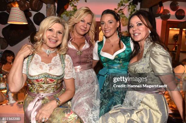 Marianne Hartl, Birgit Fischer-Hoeper, Simone Ballack and Carolin Gerdes-Roeben, during the Diamonds Wiesn CKG Design as part of the Oktoberfest 2017...